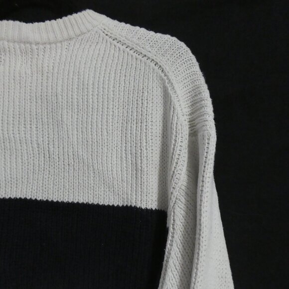 GAP | xl - extra large | White Crewneck Sweater With Dark Navy Blue Stripe - Picture 11 of 15